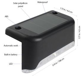 Solar LED Bright Deck Lights 4 Pcs Outdoor Garden Patio Railing Decks Path Lighting