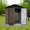 Out storage sheds 4ft×6ft Apex roof Brown + Black