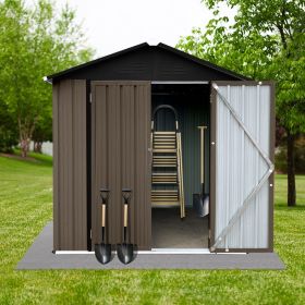 Out storage sheds 4ft×6ft Apex roof Brown + Black
