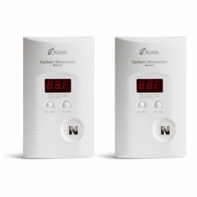 2 Pack: Kidde Nighthawk Plug-In AC/DC Carbon Monoxide Alarm Detector with Digital Display KN-COPP-3