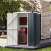 4 x 3 FT Metal Outdoor Storage Shed with Lockable Door