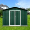 Metal garden sheds 10ft×8ft outdoor storage sheds Green + White