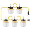75W Construction String Lights 10500lm , Linkable IP65 Waterproof 50FT LED String Work Lights for Jobsite, Garage, Attic,Basement,Warehouse