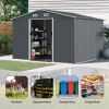 Outdoor Storage Shed 8 x 10 FT Large Metal Tool Sheds