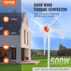 VEVOR 500W Wind Turbine Generator with Anemometer, 12V Wind Turbine Kit, 3-Blade Wind Power Generator, MPPT Controller & Adjustable Windward Direction