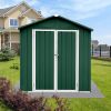 Outdoor storage sheds 4FTx6FT Apex roof Green+White