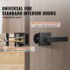 VEVOR Entry Lever Door Handle, 1 PC Black Entry Knob, Lock and Key Locking Lever Set, Contemporary Square Door Lever