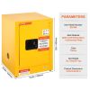 VEVOR 16.9" x 16.9" x 22" Flammable Cabinet Galvanized Steel, Safety Cabinet, Adjustable Shelf Flammable Storage Cabinet