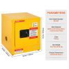 VEVOR Flammable Cabinet 16.9" x 16.9" x 18.2", Galvanized Steel Safety Cabinet, Adjustable Shelf Flammable Storage Cabinet