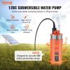 VEVOR Solar Water Pump, 12V DC 96W Submersible Deep Well Pump, Max Flow 1.6 GPM, Max Head 230 ft, Max Submersion 98.4 ft