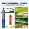 VEVOR Solar Water Pump, 12V DC 96W Submersible Deep Well Pump, Max Flow 1.6 GPM, Max Head 230 ft, Max Submersion 98.4 ft