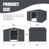 Outdoor Storage Shed 8 x 10 FT Large Metal Tool Sheds