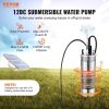 VEVOR Solar Water Pump, 12V DC 120W Submersible Deep Well Pump, Max Flow 3.2 GPM, Max Head 230 ft, Max Submersion 98.4 ft