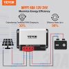 VEVOR 40A MPPT Solar Charge Controller, 12V / 24V Auto DC Input, Solar Panel Regulator Charger with Bluetooth Module