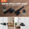 VEVOR Entry Lever Door Handle, 2 PCS Black Entry Knob, Lock and Key Locking Lever Set, Contemporary Square Door Lever