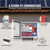 VEVOR Solar PV Combiner Box 6 String 15A for Solar Panel System Steel Case IP65