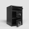 762 Double-door tipping cabinet Digital Depository Safe Made of Carbon Steel Electronic Code Lock Depository Safe with Deposit Slot Depository Box for
