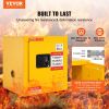 VEVOR Flammable Cabinet 16.9" x 16.9" x 18.2", Galvanized Steel Safety Cabinet, Adjustable Shelf Flammable Storage Cabinet
