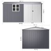 Outdoor Storage Shed 8X12FT Outdoor Storage Shed with Windows,with Sloped Roof & Double Lockable Door,Storage Shed Large with 6 Vents