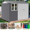 8X10FT Outdoor Storage Shed with Thickened Galvanized Steel,with Sloped Roof & Double Lockable Door,Storage Shed Large with 6 Vents